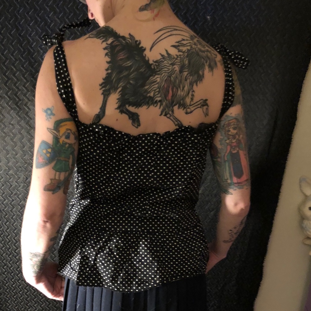 Too Fast Button-up Rockabilly Top - Picture 2 of 3